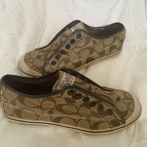 Coach sneakers size 6 brown